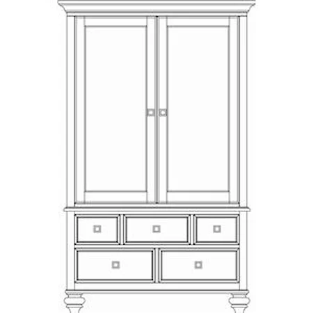 Armoire with 5 Drawers